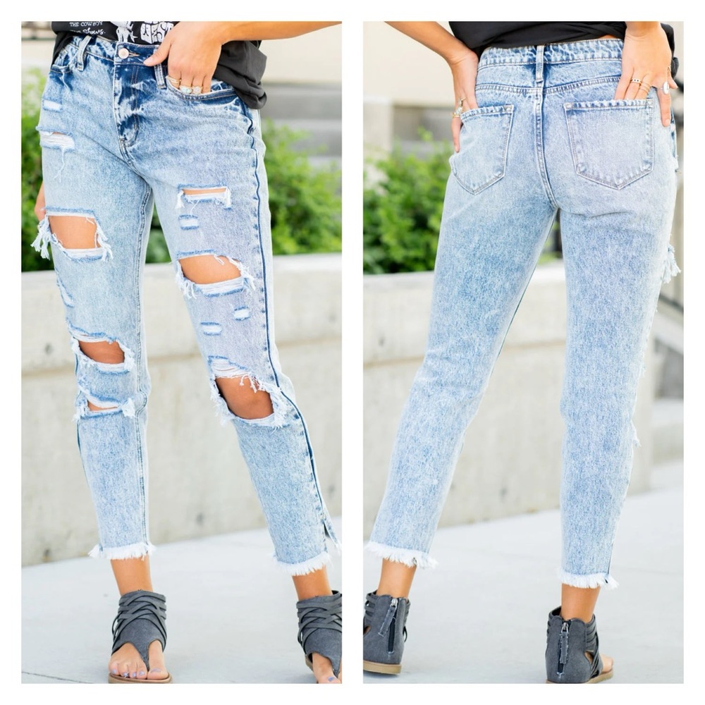 NWT KanCan Distressed Skinny Ankle Jeans (J515)